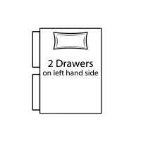 13 inch Base 2 Drawers (Right Hand Side)