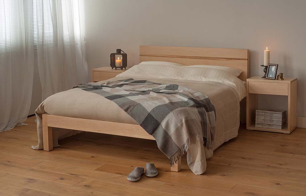 maple hardwood bed