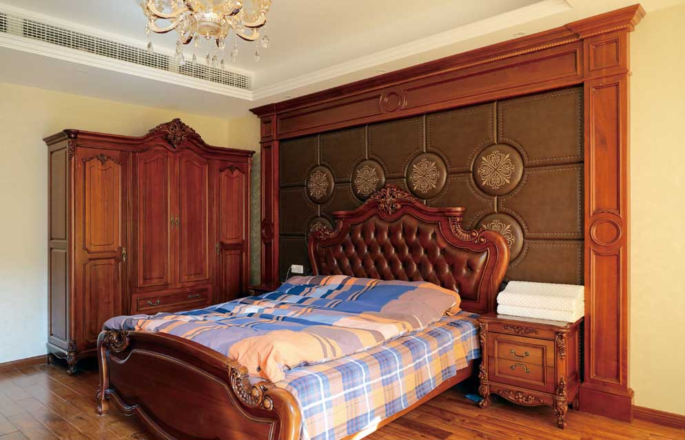 red oak hardwood bed